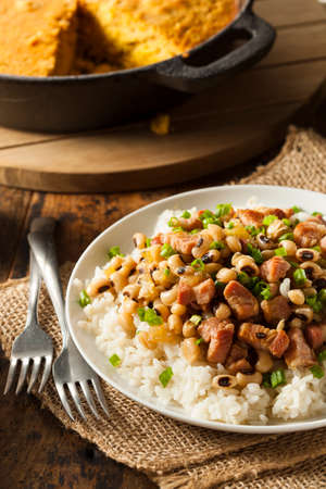 Homemade Southern Hoppin John with Rice and Porkの写真素材