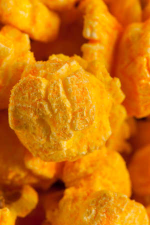 Homemade Cheddar Cheese Popcorn in a Bowlの写真素材