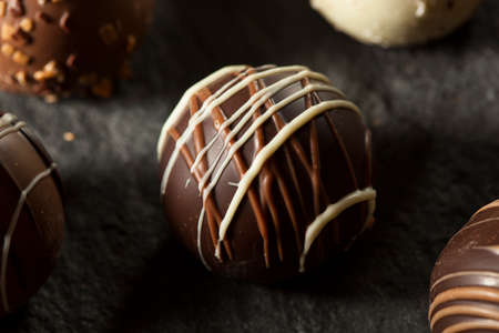 Fancy Dark Chocolate Truffles Ready to Eat