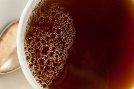 Hot Organic Black Tea with Fresh Lemonの写真素材