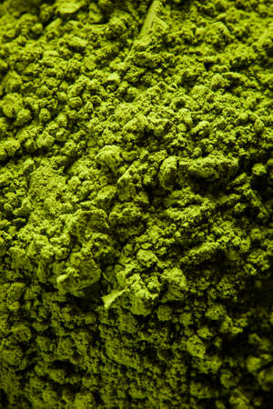 Raw Organic Green Matcha Tea in a Bowlの写真素材