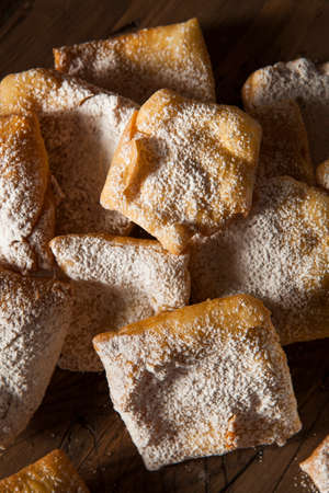Homemade Powder Sugar Beignets Ready for Breakfastの写真素材