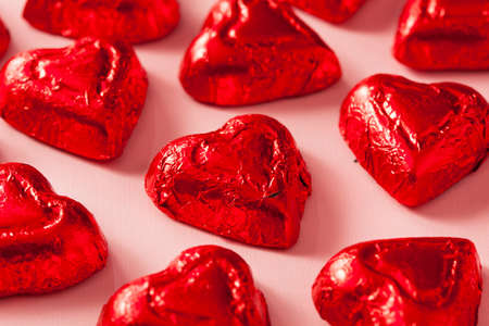 Chocolate Candy Heart Sweets for Valentine's Dayの写真素材