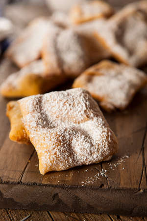 Homemade Powder Sugar Beignets Ready for Breakfastの写真素材