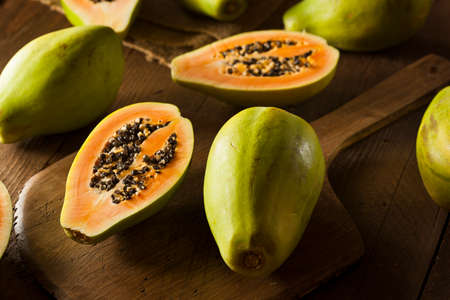 Raw Organic Green Papaya with Black Seeds