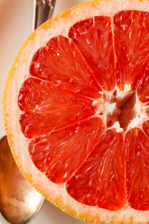 Healthy Organic Grapefruit for Breakfast with Coffee and Juiceの写真素材