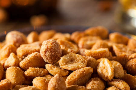 Homemade Honey Roasted Peanuts in a Bowl
