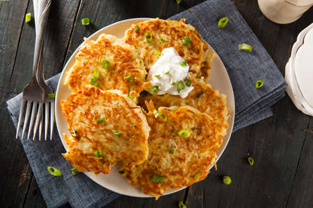 Homemade Boxty Irish Potato Pancakes for Breakfastの写真素材