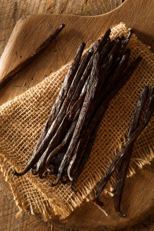 Raw Organic Vanilla Beans Ready to Cut
