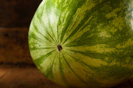 Organic Ripe Seedless Watermelon Cut into Wedgesの写真素材