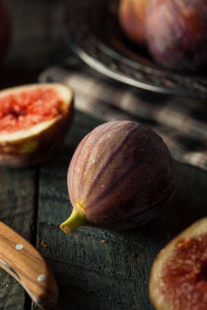 Raw Organic Brown Figs in a Bowl