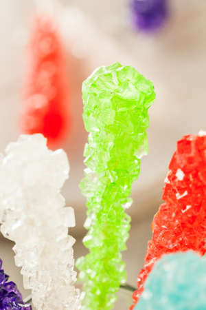 Sweet Sugary Multi Colored Rock Candy Ready to Eatの写真素材