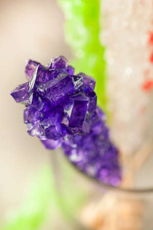 Sweet Sugary Multi Colored Rock Candy Ready to Eatの写真素材