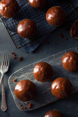 Homemade Dark Chocolate Cupcakes with Yummy Frosting