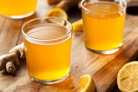 Homemade Fermented Raw Kombucha Tea Ready to Drinkの写真素材