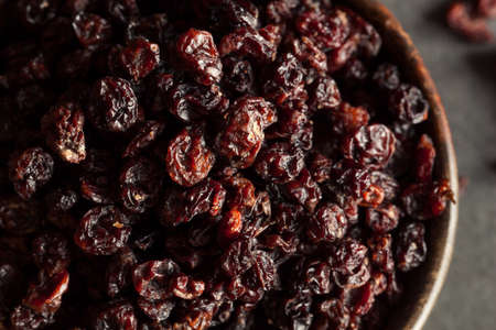 Homemade Dry Black Currants Ready to Eatの写真素材