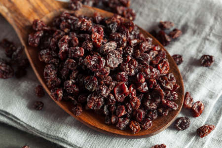 Homemade Dry Black Currants Ready to Eatの写真素材