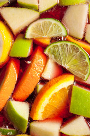 Homemade Fruity Spanish Red Sangria with Apples and Citrusの写真素材