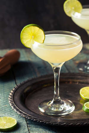 Classic Lime Daiquiri Cocktail with a Garnishの写真素材