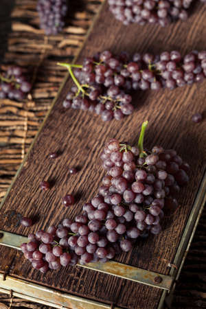 Raw Organic Table Champagne Grapes Ready to Eatの写真素材