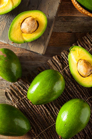 Raw Green Organic Florida Avocados Ready to Eat