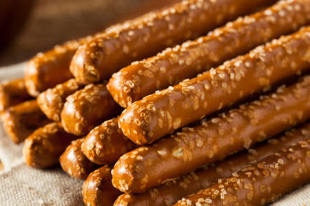 Crunchy Salty Pretzel Rods Ready to Eat