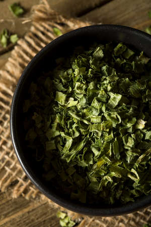 Raw Organic Dry Chives Ready for Cookingの写真素材
