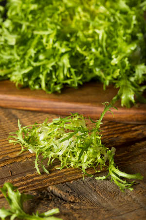 Raw Green Organic Frisee Lettuce Ready to Eat