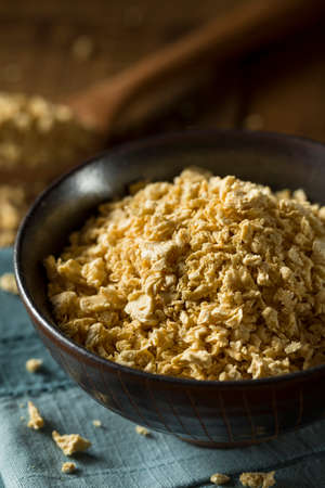 Raw Organic Textured Vegetable Protein in a Bowl