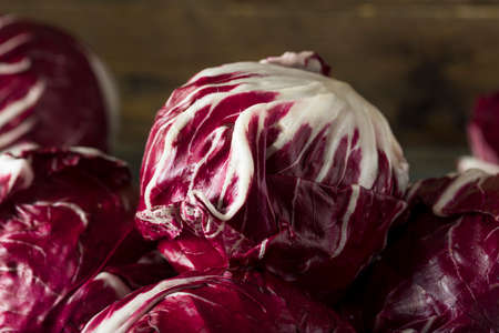 Raw Organic Purple Radicchio Lettuce Ready to Eatの写真素材