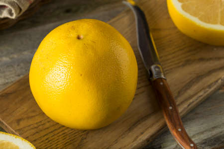 Raw Organic White Grapefruit Ready to Eatの写真素材