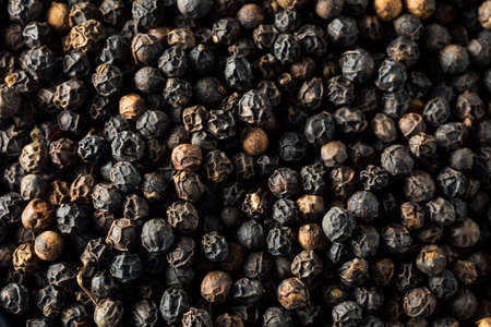 Raw Organic Black Peppercorns Ready to Useの写真素材