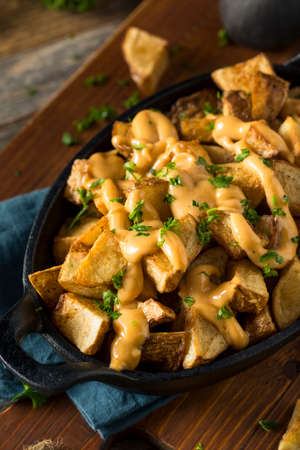 Homemade Fried Spanish Patatas Bravas Served as Tapas