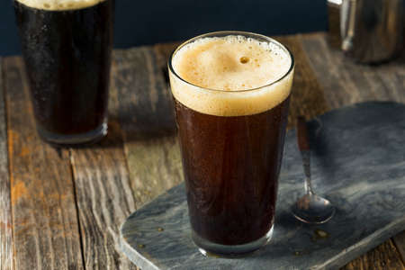 Frothy Nitro Cold Brew Coffee Ready to Drinkの写真素材