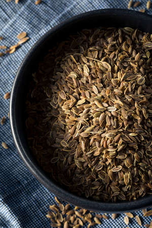 Dry Organic Tarragon Seed Spice in a Bowlの写真素材