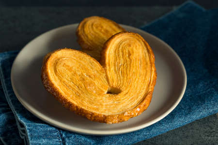 Homemade Sweet Palmier Cookies REady to Eatの写真素材
