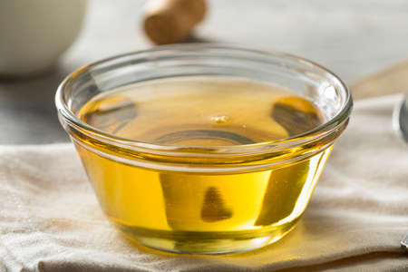 Raw Organic Sweet Light Agave Syrup in a Bowlの写真素材