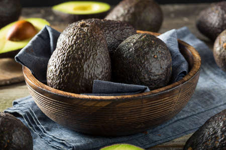 Raw Organic Ripe Avocados Ready to Eatの写真素材