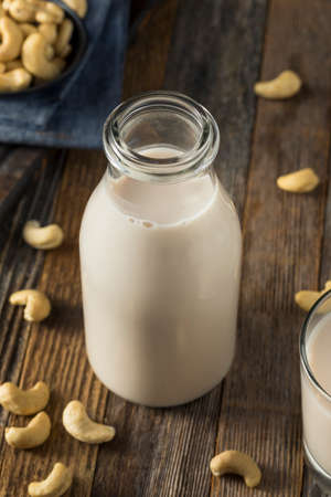 Healthy Organic Cashew Milk Dairy Free Alternativeの写真素材