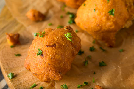 Homemade Deep Fried Hush Puppy Corn Fritters