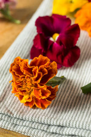 Raw Organic Edible Flowers Ready to Eatの写真素材