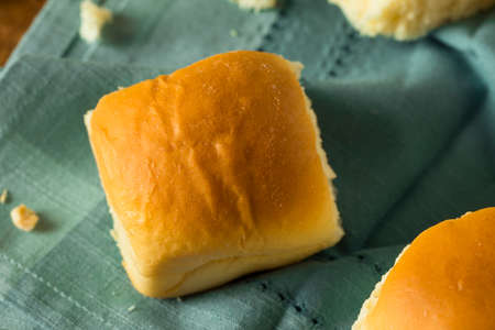 Homemade Baked Sweet Hawaiian Buns Ready to Eatの写真素材