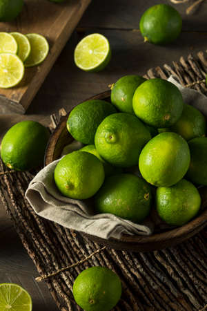 Raw Organic Green Fresh Limes Ready to Eat