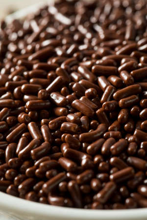 Sweet Sugary Chocolate Sprinkles in a Bowl