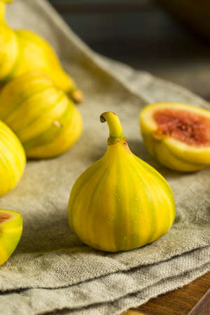 Raw Yellow Organic Tiger Figs Ready to Eat