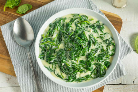 Creamy Homemade Creamed Spinach with Onion and Garlic
