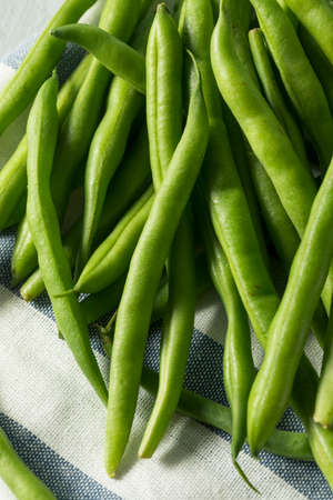 Healthy Raw Organic Green Beans Ready to Cook