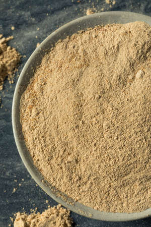 Dry Organic Maca Powder Superfood in  a Bowl