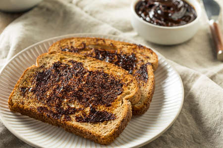 Delicious Australian Dark Yeast Extract Spread for Toastの写真素材