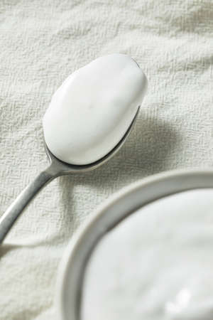 Sweet Sticky Marshmallow Fluff Spread in a Bowlの写真素材